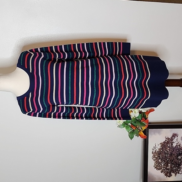 NEW Joules Knitwear Estelle Striped Dress Sweater Youthful Shimmer Spring - Picture 7 of 14